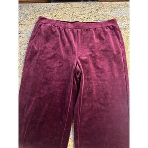 NWT Lauren Ralph‎ Lauren Velour Pull-on Pants Sweatpants Burgundy 2X | MSRP $119